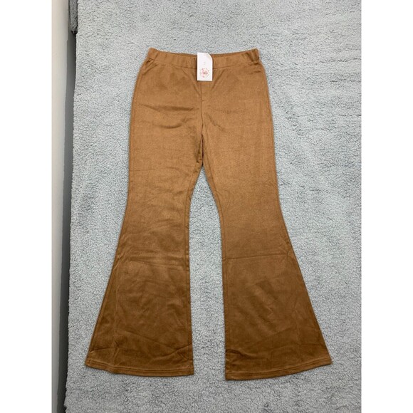 mittoshop Pants - Womens Mittoshop Large (L) Brown Flare Design Pants NWT - $49 - Elastic Stretch